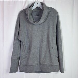 Lululemon Rest Day Heather Gray Cowl Neck Pullover Sweatshirt XL Athleisur